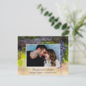 Trauben auf Rebflächen Foto Save the Date Karte (Stehend Vorderseite)
