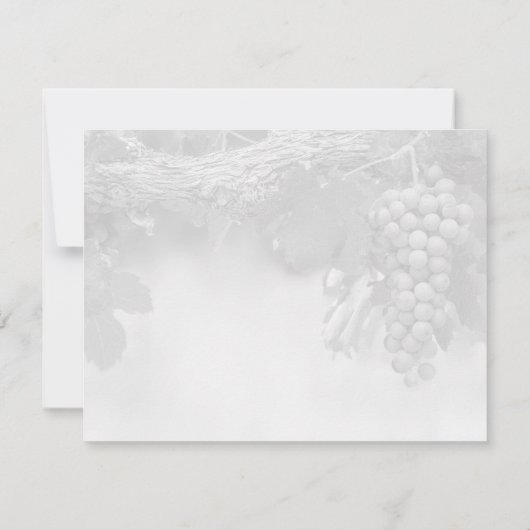 Trauben auf Rebflächen Save the Date Karte (Rückseite)