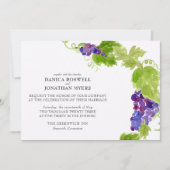 Trauben auf Weintrauben Einladung zur Hochzeit (Vorderseite)