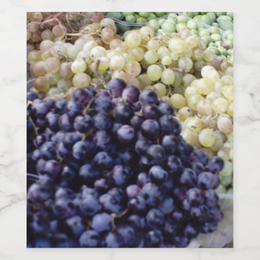 Trauben aus Malta Weinetikett (Einzelnes Label)