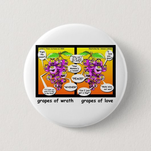 Trauben aus Zorn, Liebe, Kriegspass und T-Shirts Button (Vorderseite)