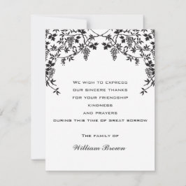 Trauben Beileid Mitteilungskarten