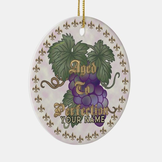 Trauben bis zur Perfektion Keramik Ornament (Rechts)