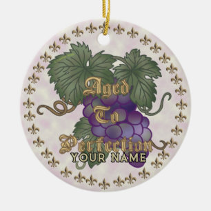 Trauben bis zur Perfektion Keramik Ornament