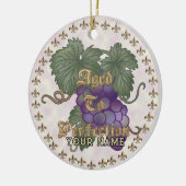 Trauben bis zur Perfektion Keramik Ornament (Links)