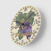 Trauben bis zur Perfektion Runde Wanduhr (Winkel)