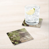 Trauben Blätter Weingartenhochzeit Rechteckiger Pappuntersetzer (Vor Ort)