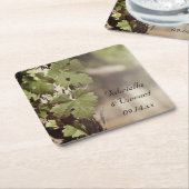 Trauben Blätter Weingartenhochzeit Rechteckiger Pappuntersetzer (angewinkelt)