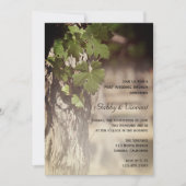 Trauben Blätter Weinkeller Weinkeller Post Hochzei Einladung (Vorderseite)