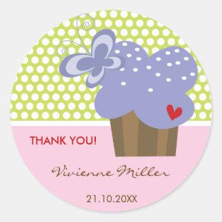 Trauben Cupcake Danke Geburtstagsparty Geschenk Ta Runder Aufkleber