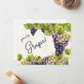 Trauben Danke Mitteilungskarte (Vorderseite/Rückseite Beispiel)