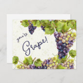 Trauben Danke Mitteilungskarte (Vorne/Hinten)