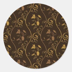 Trauben décor runder aufkleber