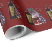 Trauben der Wein-Flaschen-n Geschenkpapier (Rolleneckpunkt)