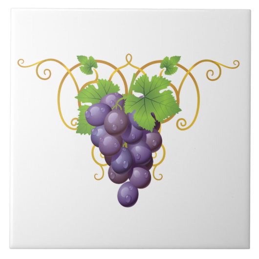 Trauben Druckfolie Fliese (Vorderseite)