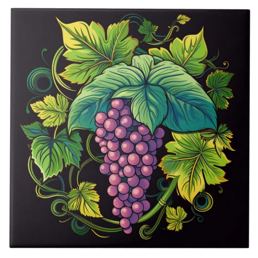 Trauben Druckfolie Fliese (Vorderseite)