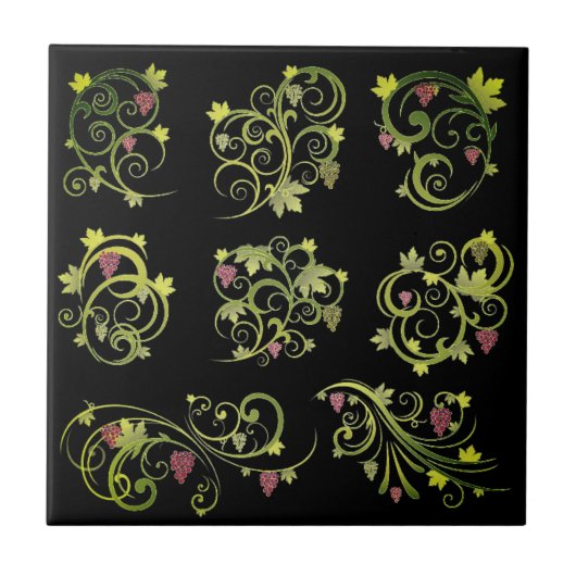 Trauben Druckfolie Fliese (Vorderseite)