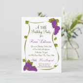 Trauben ernten 50. Geburtstag Einladung (Stehend Vorderseite)