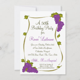 Trauben ernten 50. Geburtstag Einladung