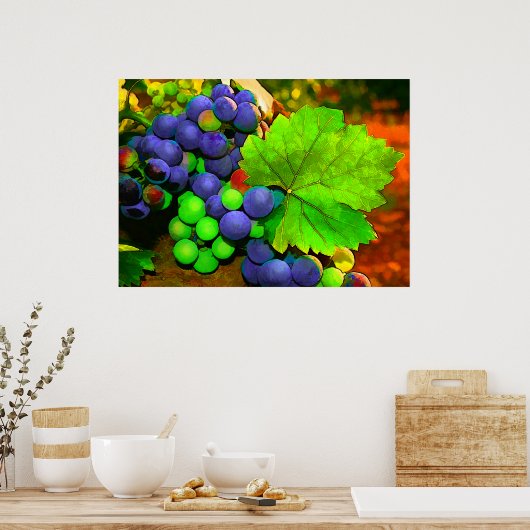 Trauben ernten poster (Küche)