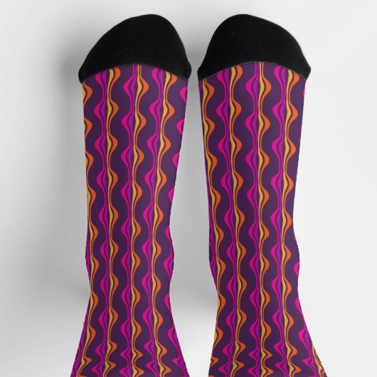 Trauben Erwartungen Groovy Lila Disco Gemustert Socken (Oben)