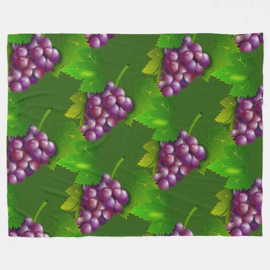 Trauben-Fleece-Decke Fleecedecke (Vorderseite (Horizontal))
