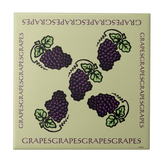 Trauben Fliese (Vorderseite)