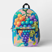 Trauben Frucht-Thema Bedruckter Rucksack (Vorderseite)