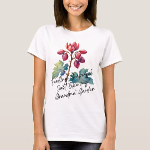 Trauben-Gefühl Omas Garten Florale Kunst T-Shirt