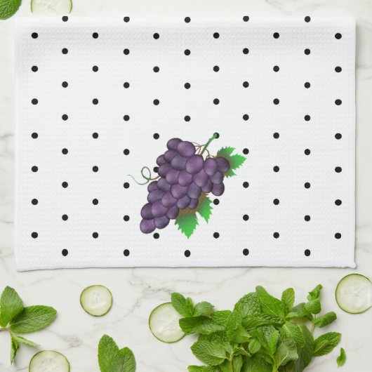 Trauben Geschirrtuch (Gefaltet)