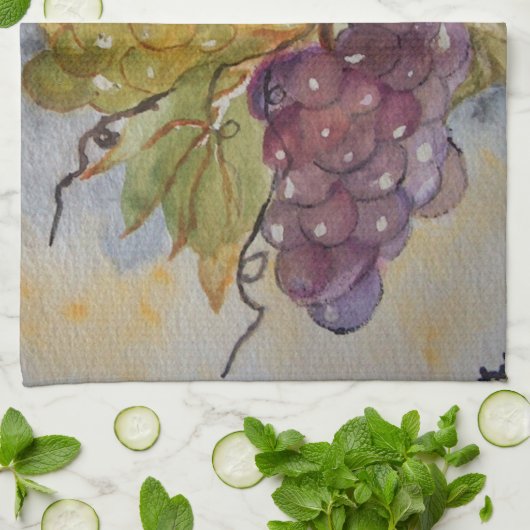 Trauben Geschirrtuch (Gefaltet)