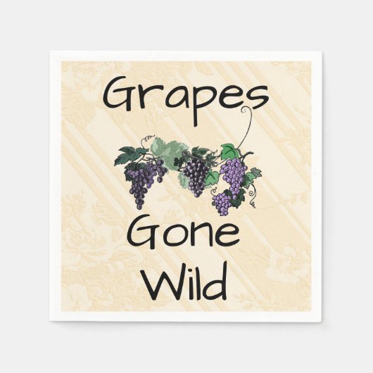 Trauben Gone Wild Paper Napkin Serviette (Vorderseite)