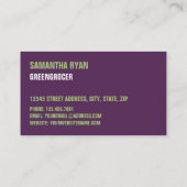 Trauben, Greengroceros Visitenkarte (Rückseite)