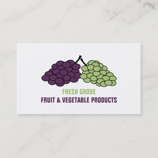 Trauben, Greengroceros Visitenkarte (Vorderseite)