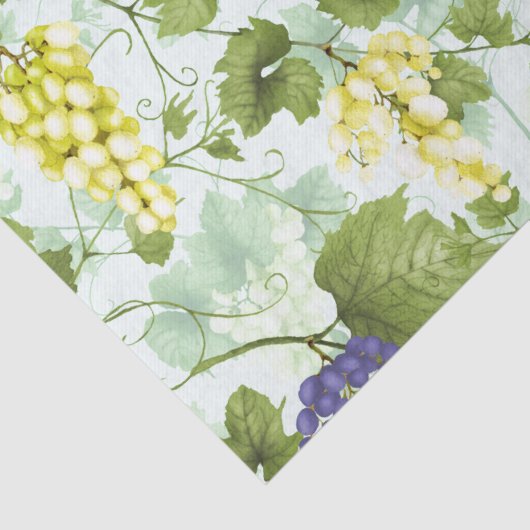 Trauben Handgezeichnetes Sommerfruchtmuster auf Mi Seidenpapier (Detail)