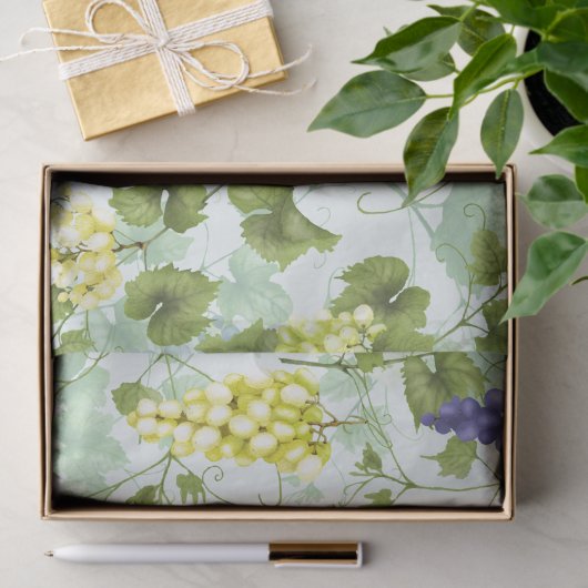 Trauben Handgezeichnetes Sommerfruchtmuster auf Mi Seidenpapier (Geschenk)