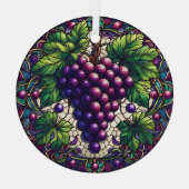 Trauben Hartglas Ornament Aus Glas (Rückseite)