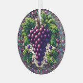 Trauben Hartglas Ornament Aus Glas (Vorderseite links)