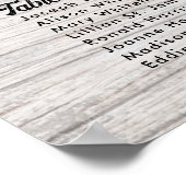 Trauben Hochzeitsgraben für Weinberge Lichtwellenl Poster (Ecke)