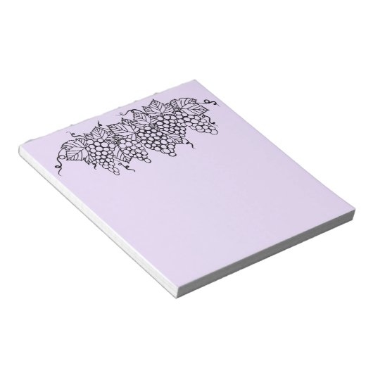 Trauben-Illustration Herbsternte Notizblock (angewinkelt)