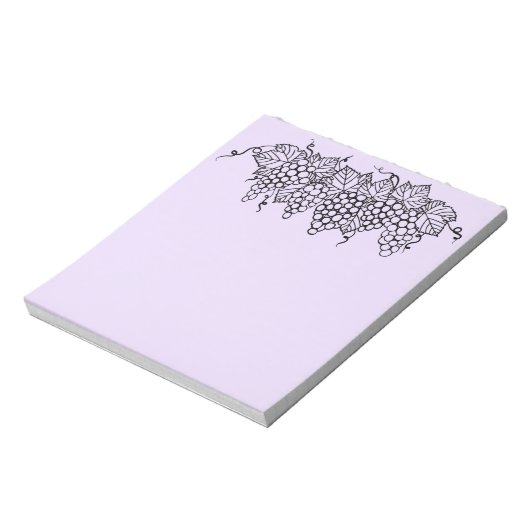 Trauben-Illustration Herbsternte Notizblock (Rotiert)