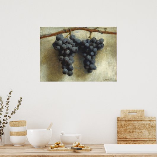 Trauben - Joseph Decker Kunstposter Poster (Küche)