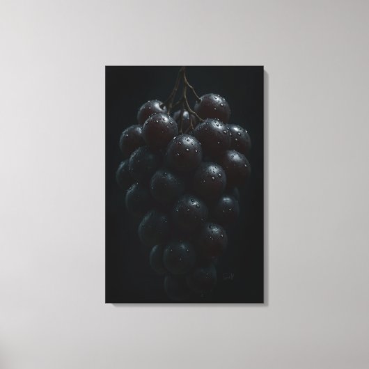 Trauben Keimbahn Hyper Realistic Macro Stillleben Leinwanddruck (Vorderseite)