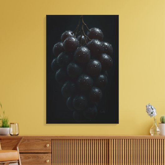 Trauben Keimbahn Hyper Realistic Macro Stillleben Leinwanddruck (Insitu (Wohnzimmer))