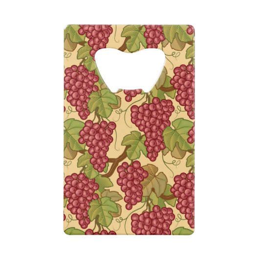 Trauben Kreditkarten Flaschenöffner (Rückseite)