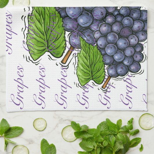 Trauben Küchentücher (Gefaltet)