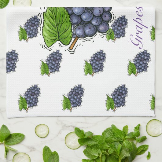 Trauben Küchentücher (Gefaltet)