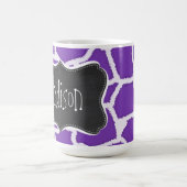 Trauben-lila Giraffen-Tierdruck; Tafelblick Kaffeetasse (Mittel)