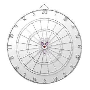 Trauben Lila, Trauben, Honig Blume dekoriert Dartscheibe