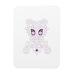 Trauben Lila, Trauben, Honig Blume dekoriert Magnet